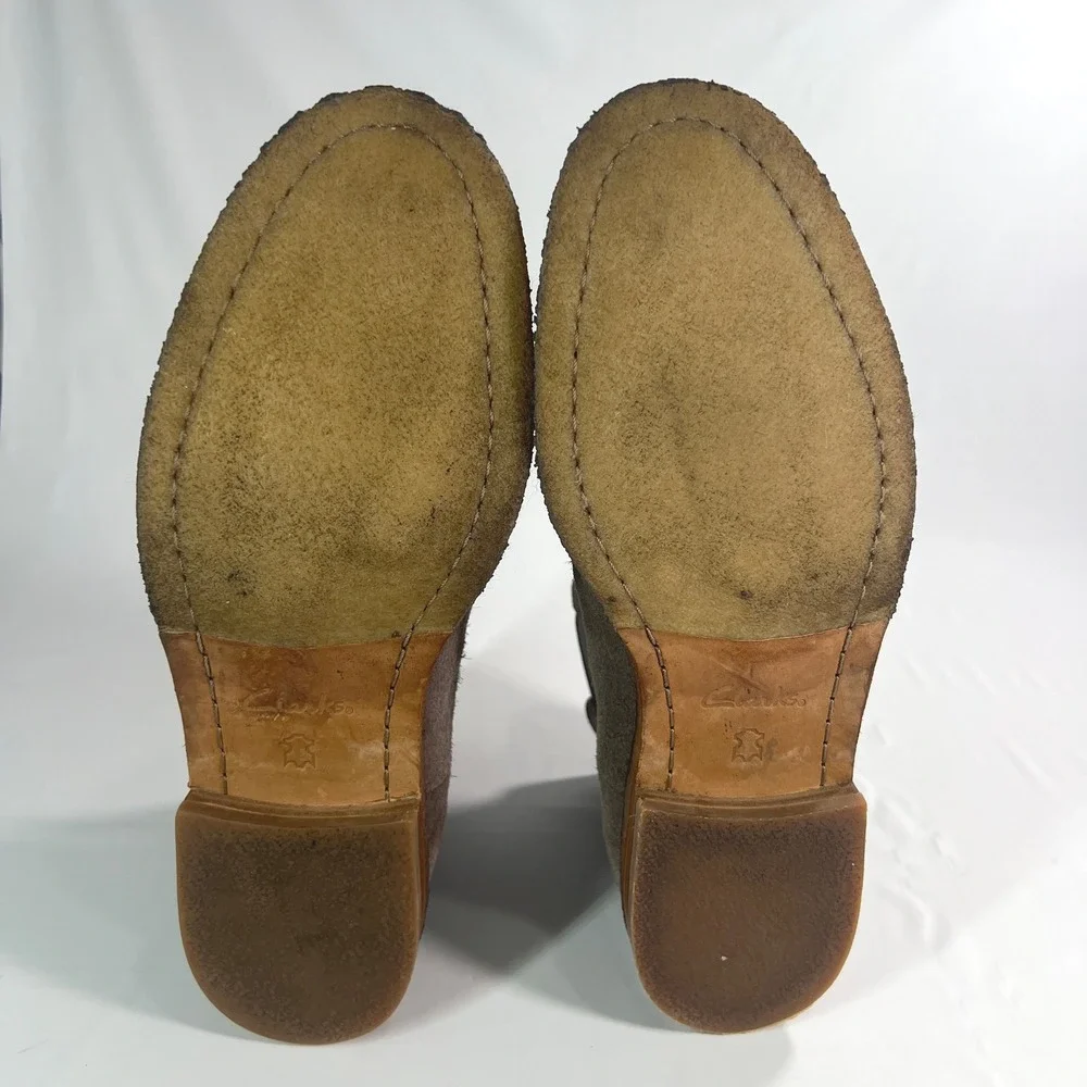 Clarks Clarkdale Gobi Men's Grey Suede Chelsea‎ Boots Size 8.5 Ankle Boots 21621
